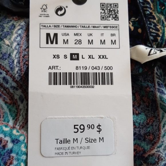 Zara Paisley Print Flared Pants - Picture 12 of 16